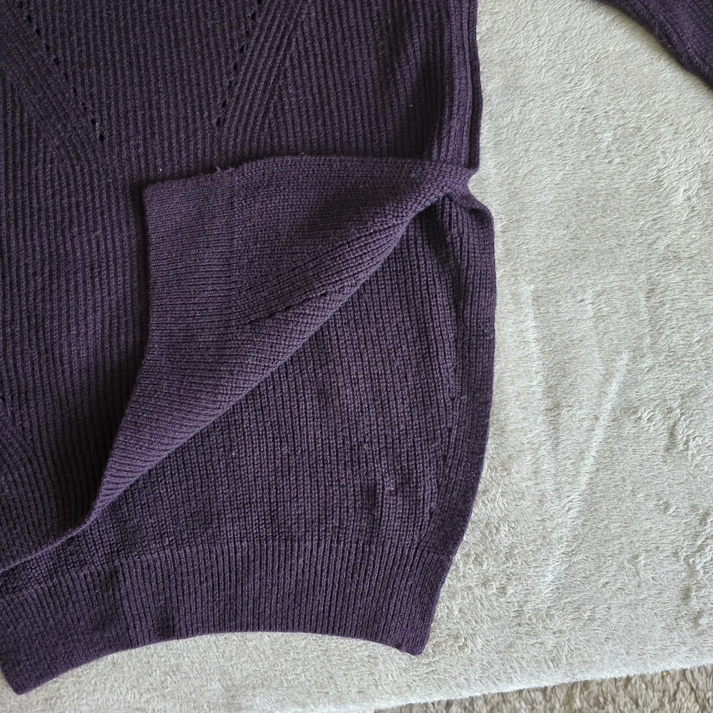 Lululemon Seva Merino Wool Sweater Black Cherry Size 8 - Picture 5 of 13